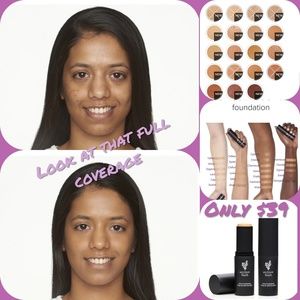 Full coverage foundation stick.